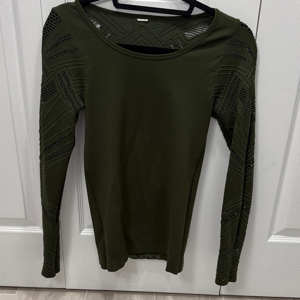 Fabletics Forest Green Long Sleeve Top